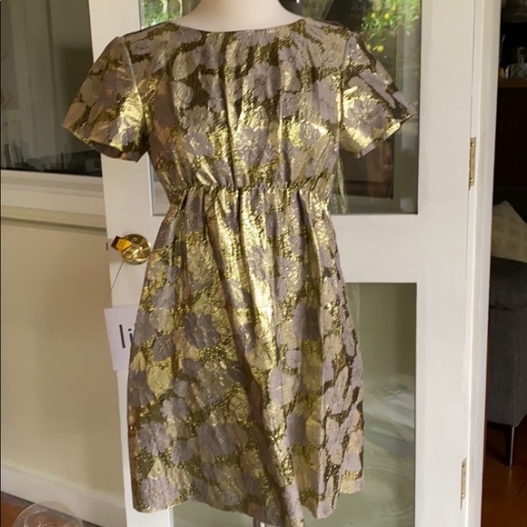 3.1 Phillip Lim Dresses & Skirts - 3.1 Phillip Lim Gold Lamme Floral Shift dress